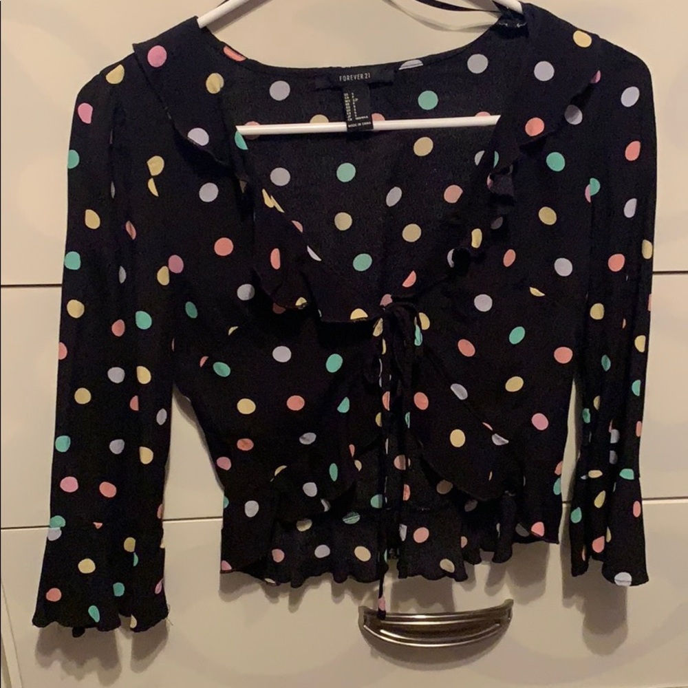 Polka dot black cover up